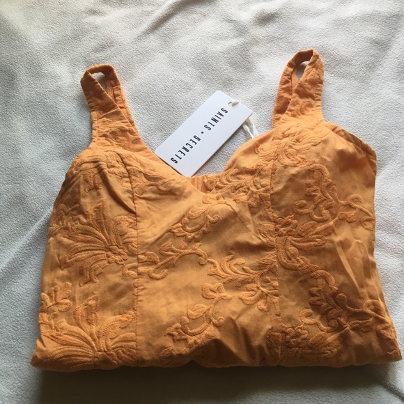 Saints & Secrets Dresses & Skirts - Saints & Secrets Orange Floral Dress Size XS
